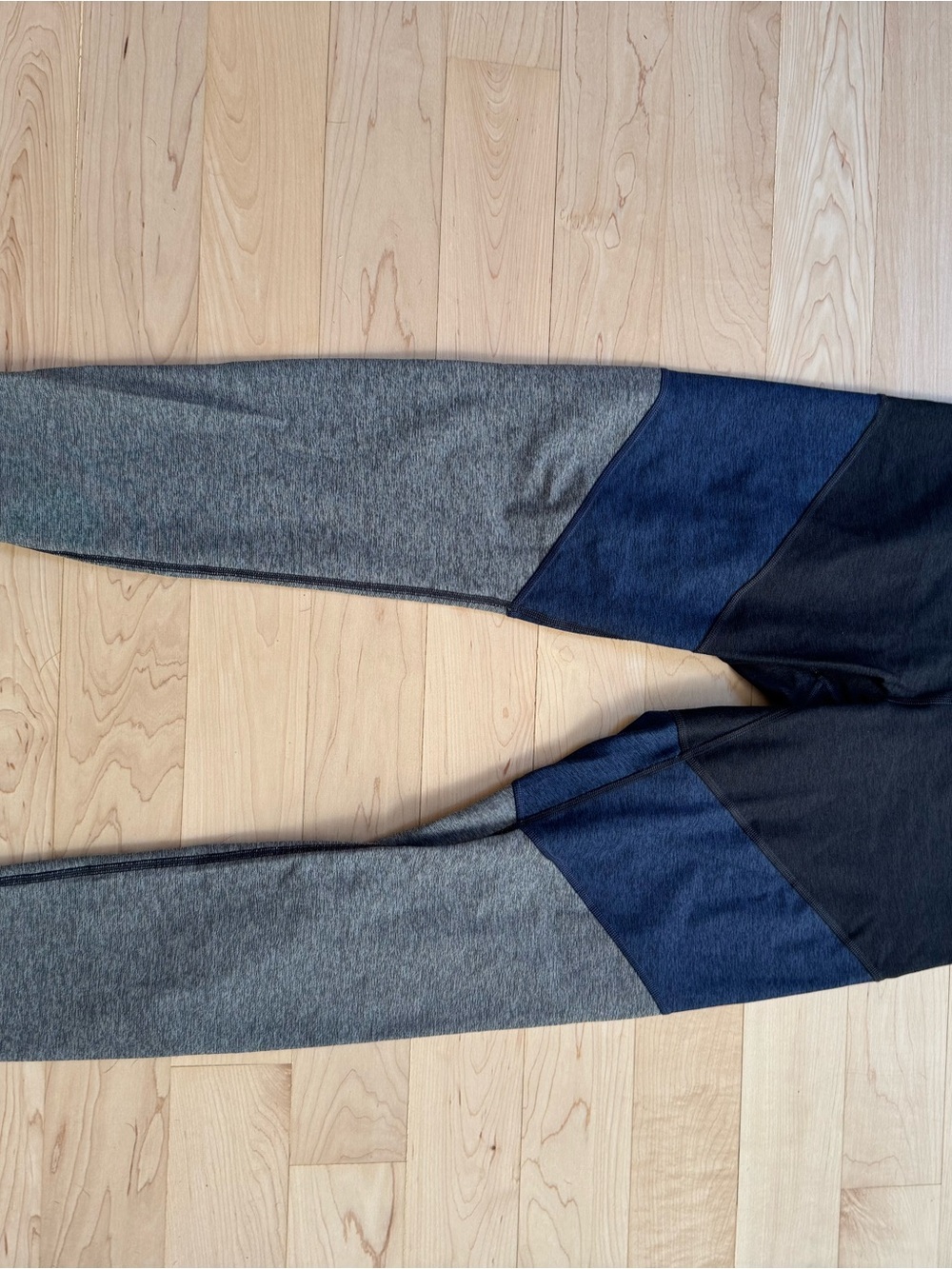 Outdoor Voices Gray, Navy and Black Colorblock Leggings